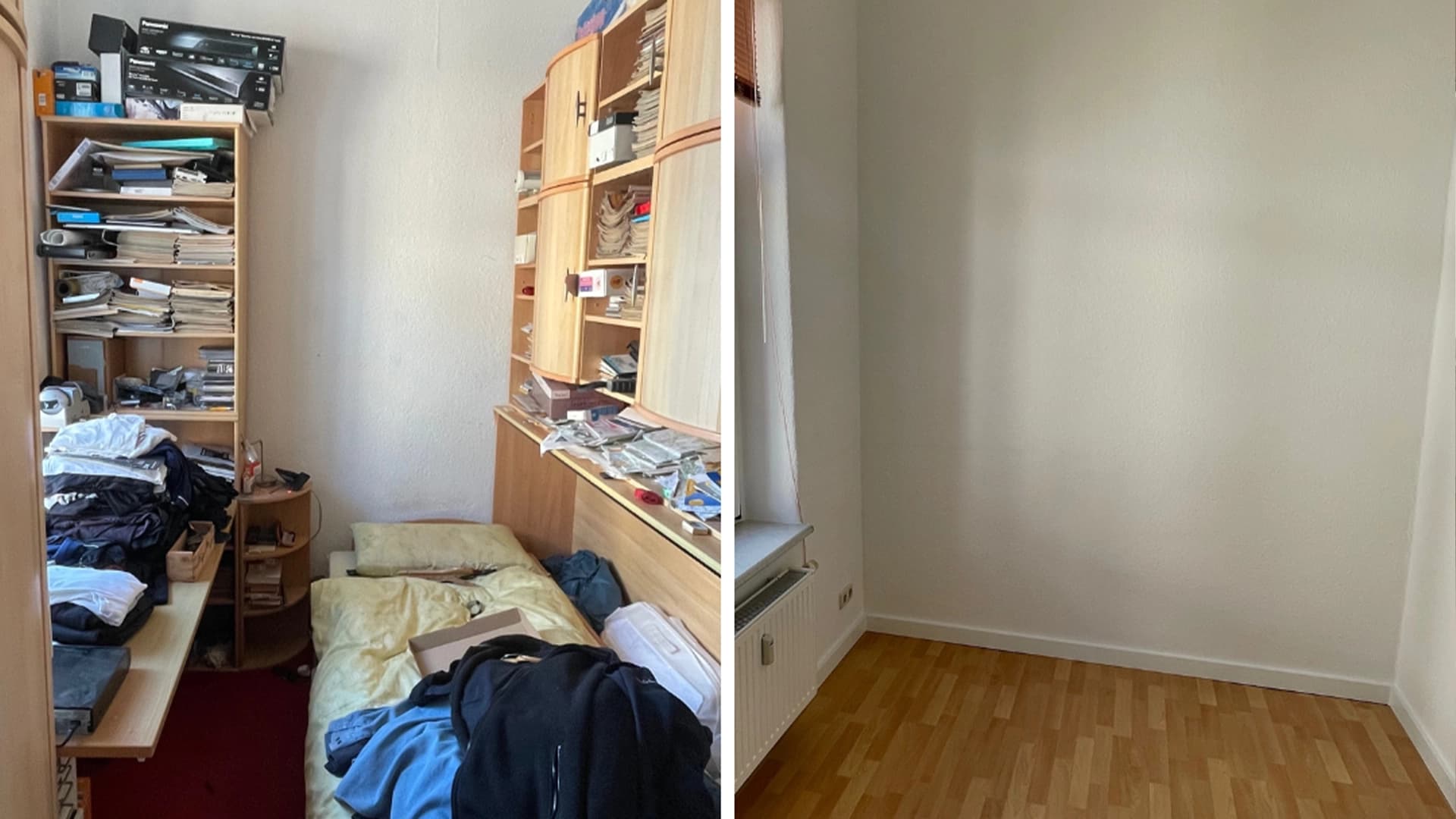 Vorher-Nachher Entrümpelung Dresden